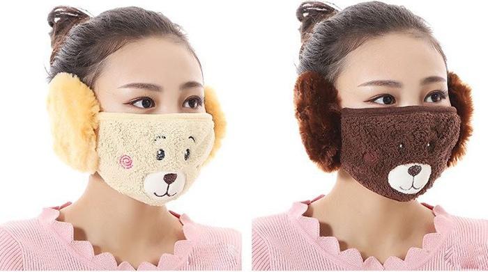 Khẩu trang bịt tai giữ ấm mùa dịch - KTA2 Giao Màu Ngẫu Nhiên