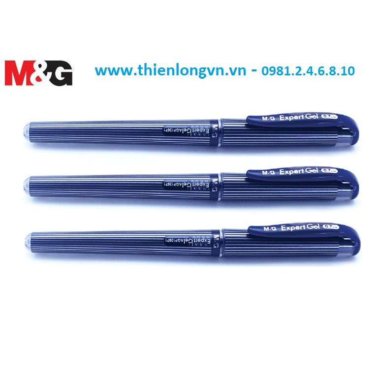 Combo 3 cây Bút nước - bút gel 0.7mm M&G - AGP13671 mực xanh