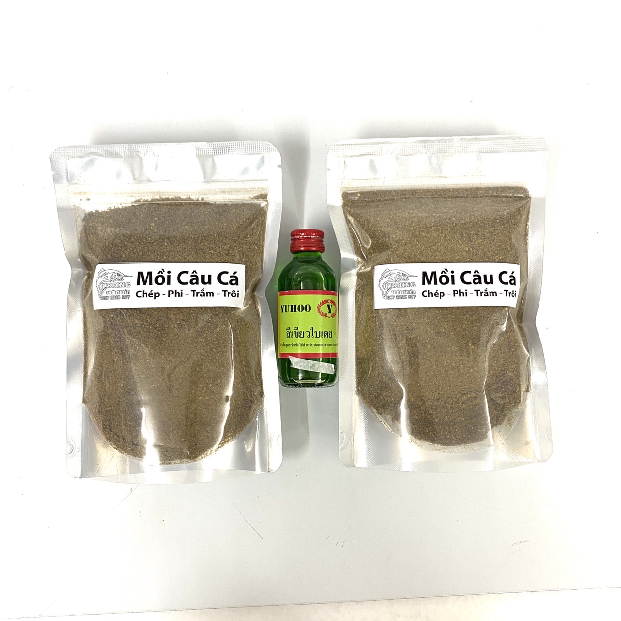 Combo 2 Gói Mồi, 1 Chai Tinh Mùi Thái Lan Dùng Câu Cá Trắm
