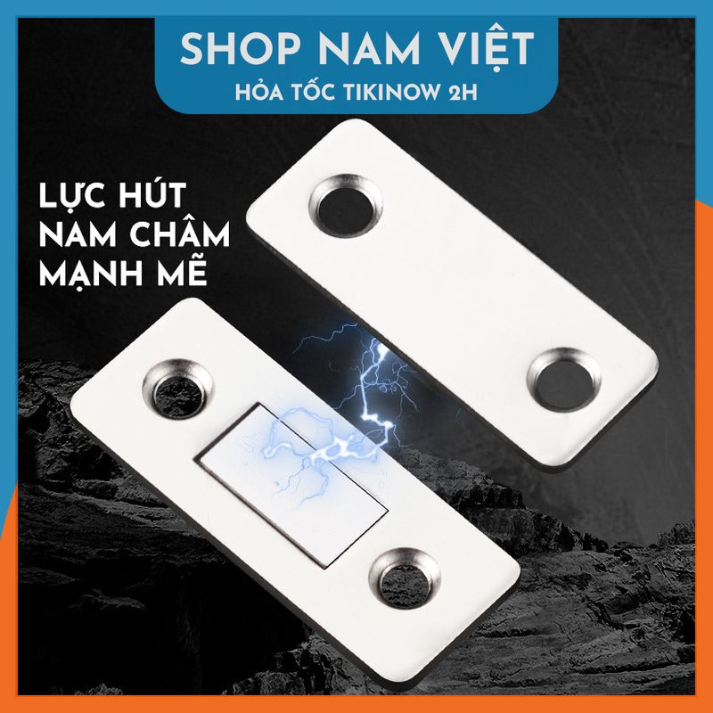 Bộ Nam Châm Dán Cửa Giúp Giữ Cửa Tủ Chắc Chắn, Không Cần Khoan Vít