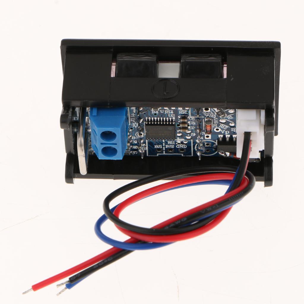2-4pack DC 0-100V LED Motor Dual Display Digital Voltage Current Meter 10A