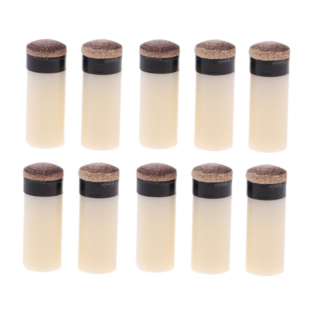 2-4pack 10 Pieces Slip-On Pool Billiard Cue Tips Snooker Stick Ferrules 10mm 13