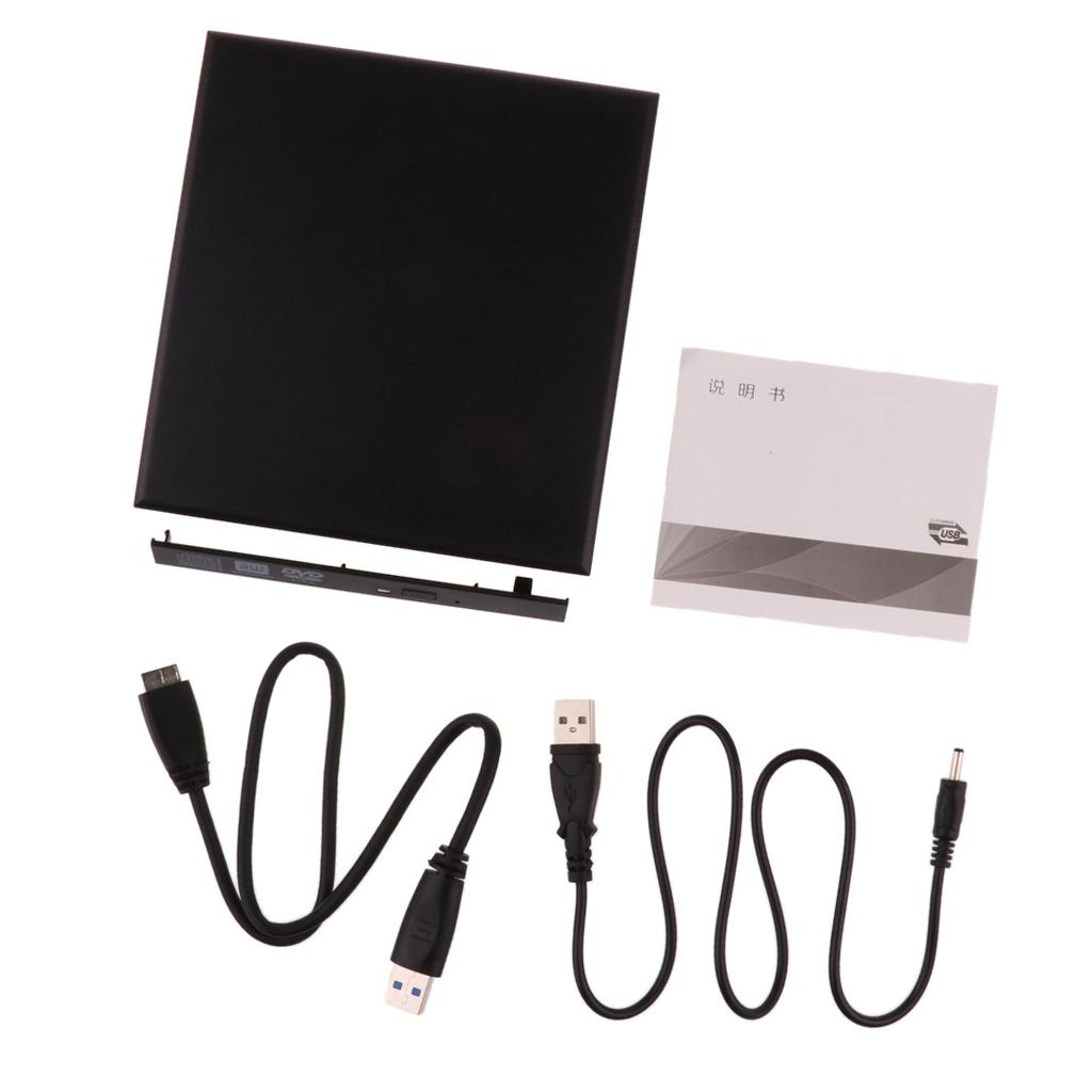 12.7mm USB 3.0 CD DVD RW Burner Optical Drive External Enclosure Case Only