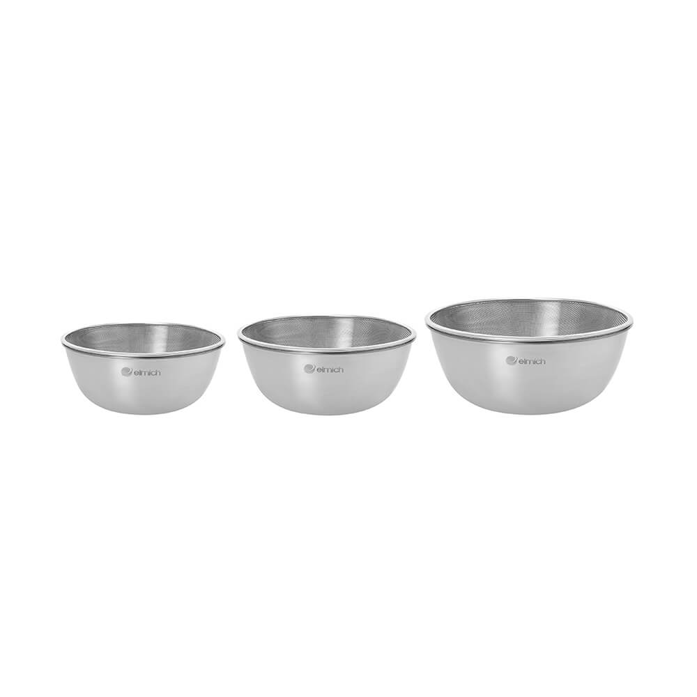 Bộ Tô Kèm Rổ Inox Elmich EL0013, Hàng Chính Hãng, Size 19,22,28cm, Thép Không Gỉ, 2 Lớp - JoyMall