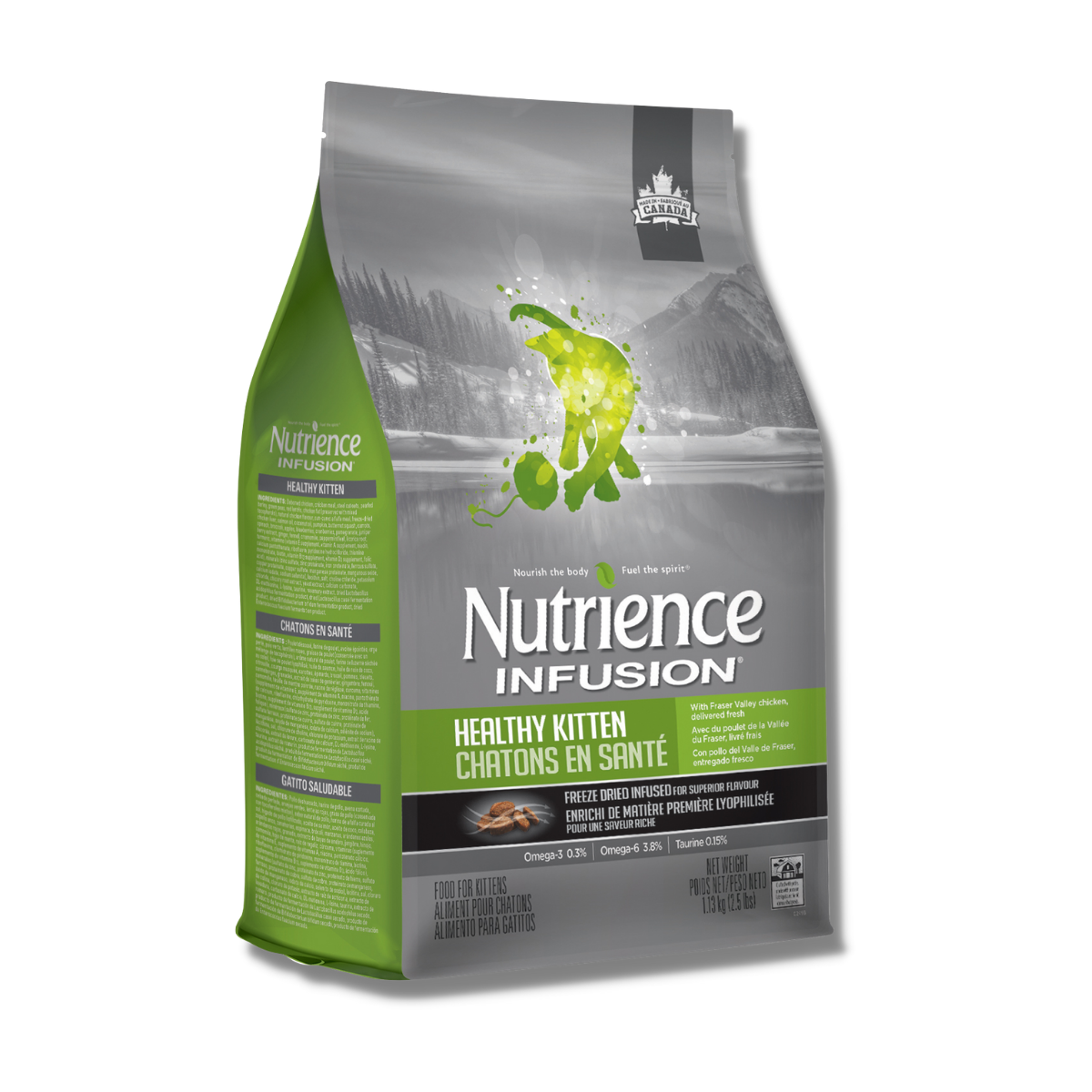 Thức Ăn Cho Mèo Con Nutrience Infusion Bao 2.27kg - Thịt Gà, Dầu Cá Hồi DHA, Rau Củ, Trái Cây Tự Nhiên