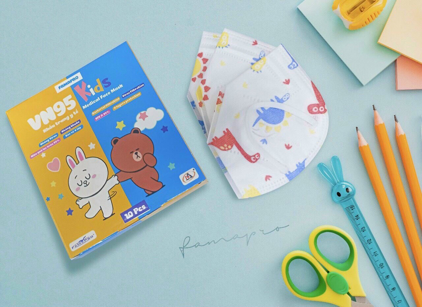 Hộp 10 Khẩu Trang Trẻ Em VN95 Kids