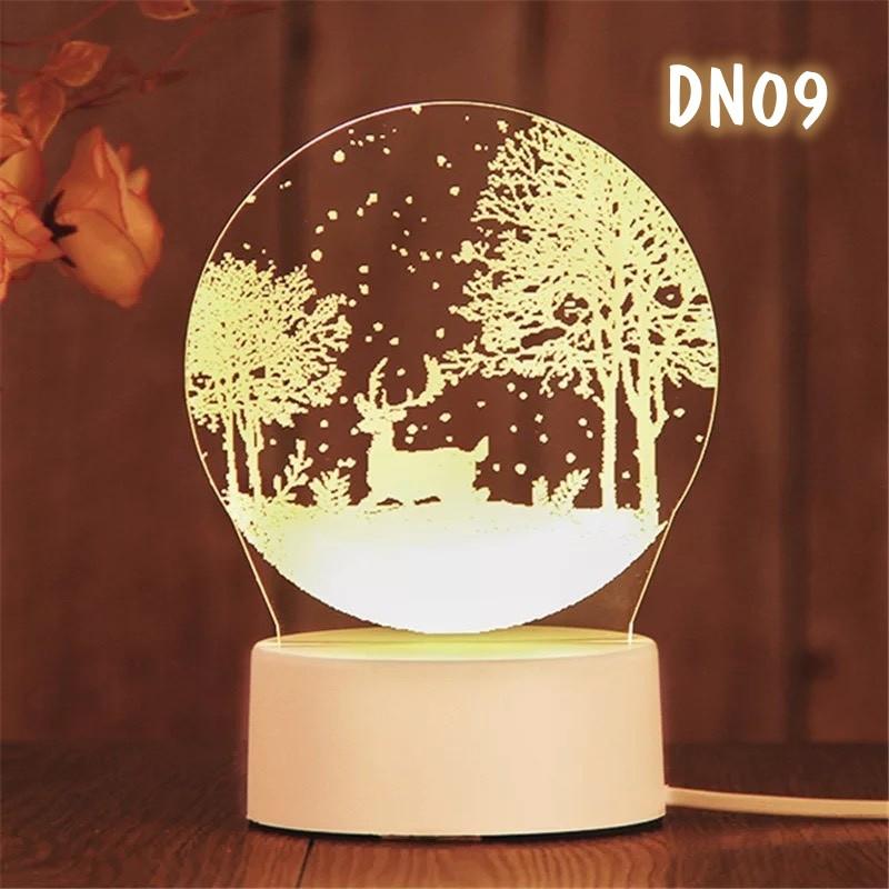 Đèn ngủ 3d để bàn, trang trí phòng ngủ, quà tặng sinh nhật 3 in 1 MYN Home