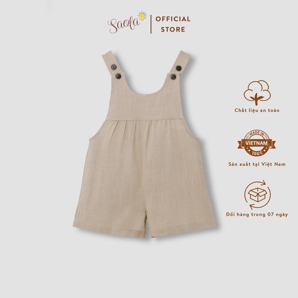 Bộ Áo Liền Quần Jumpsuit Cho Bé Trai / Bé Gái Chất Liệu Linen Cao Cấp - PANDA OVERALLS - JSL002 - SAOLA CLOTHING