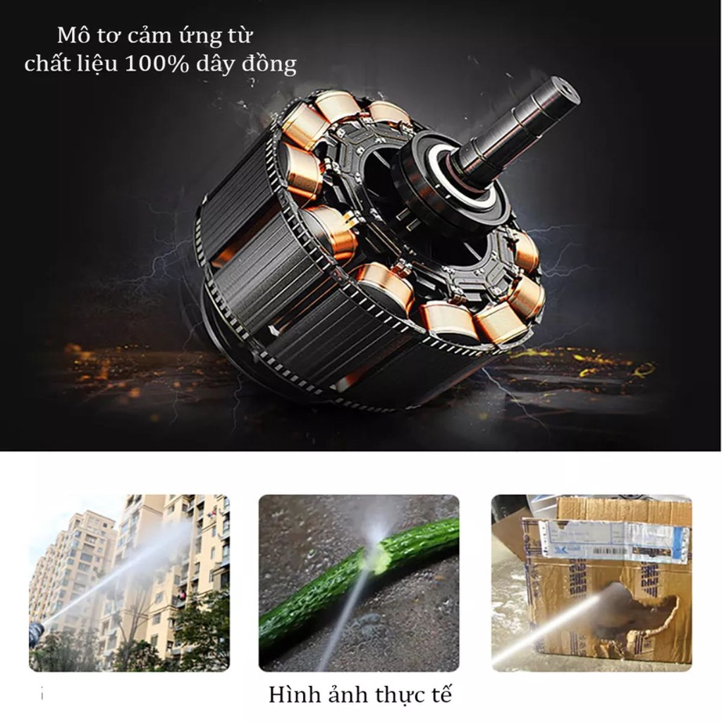 Máy rửa xe KADUSUN | Lõi đồng 100% | Chống giật | Chỉnh áp lực | Chế độ thông minh Auto Stop | Tặng kèm phụ kiện