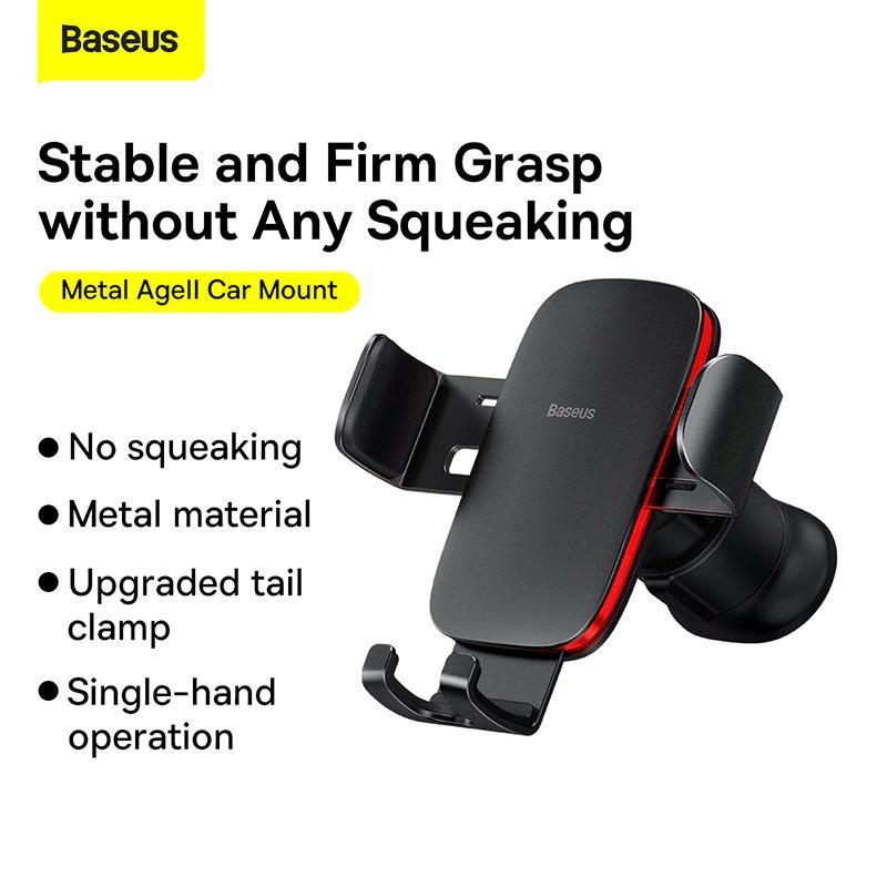 Bộ Đế Giữ Điện Thoại Khóa Tự Động Gắn Trên Ô Tô Baseus Metal AgeⅡ Gravity Car Mount-Hàng chính hãng