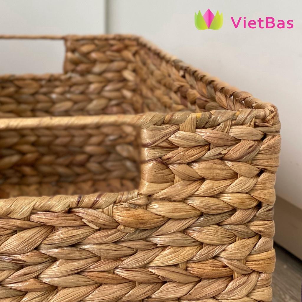 Giỏ lục bình đựng đồ VIETBAS hình chữ nhật LBK_001