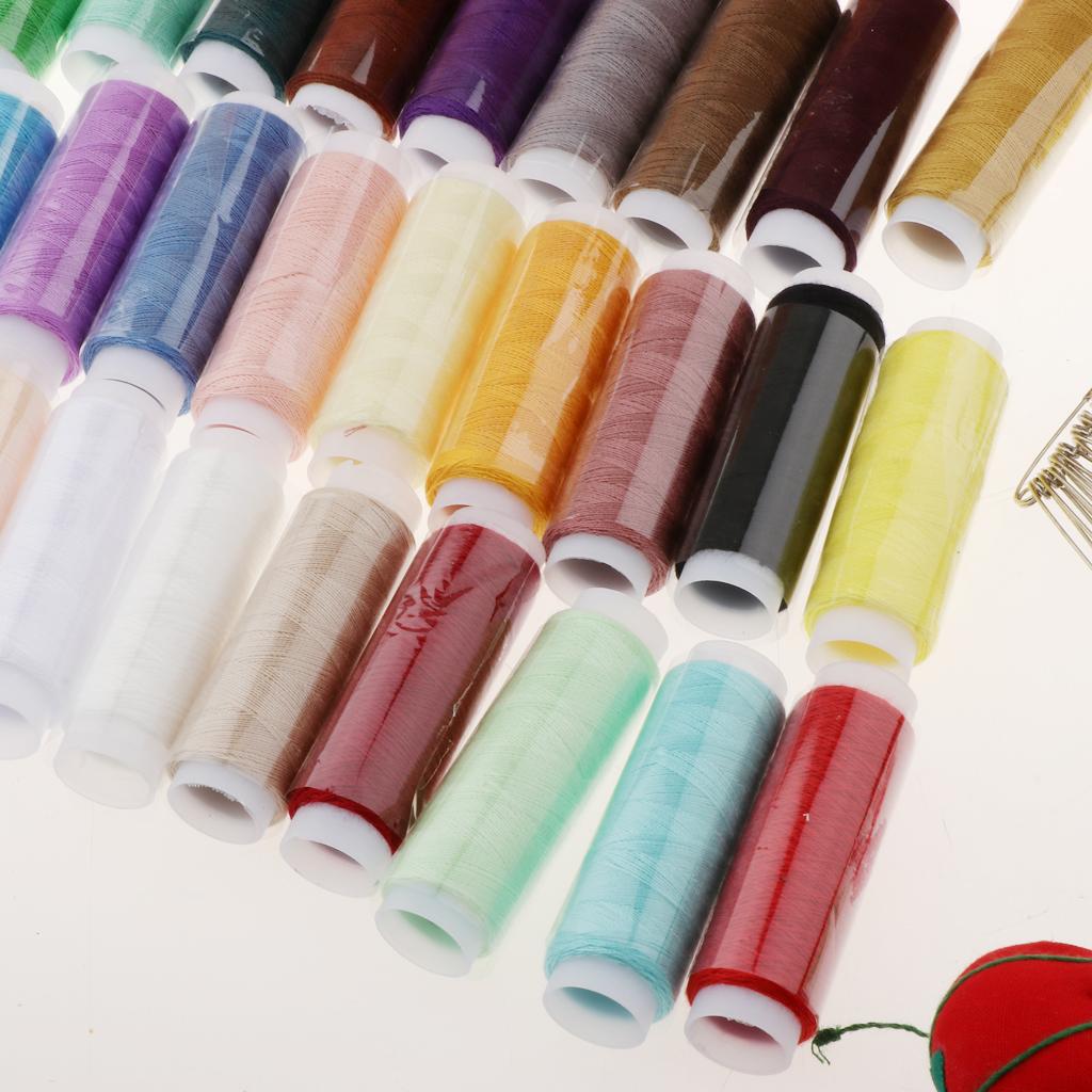 Vintage Sewing Kits with Wooden Storage Box DIY Sewing Accessories Supplies