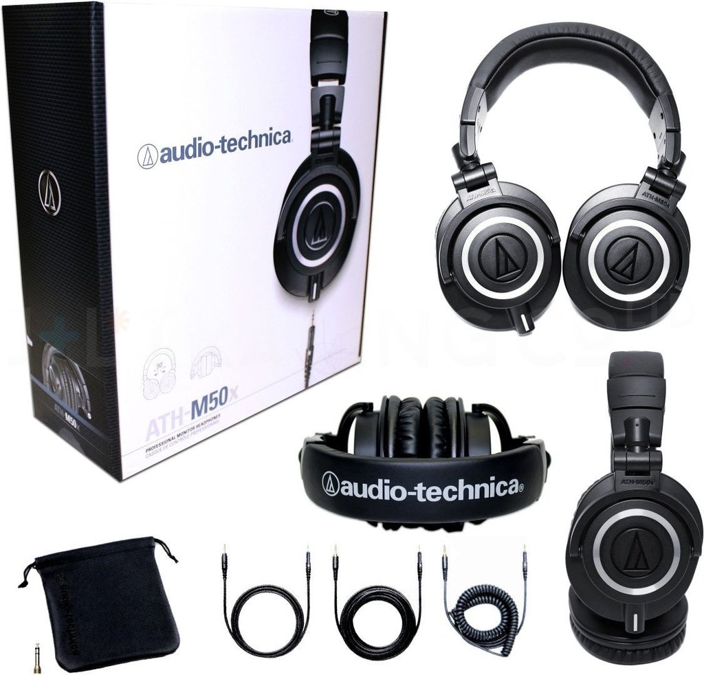 Tai nghe kiểm âm Audio-Technica ATH M50x chuyên nghiệp hiện đại -  Hàng chính hãng