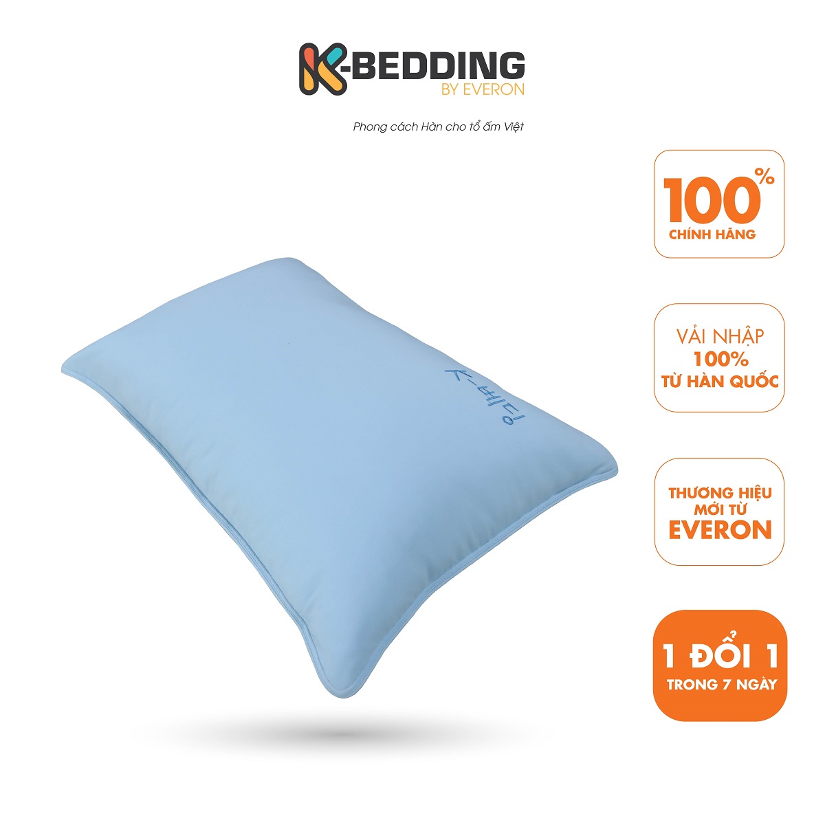 Ruột gối nằm K-Bedding chất liệu Microfiber màu ngẫu nhiên (45x65cm)