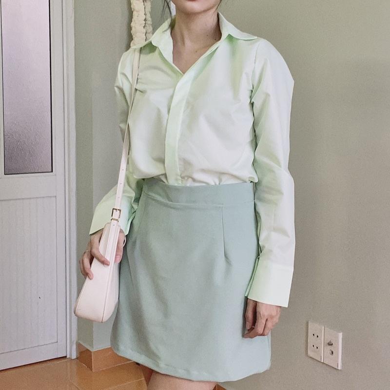 Áo sơmi kate 5 màu - Audrey Studio