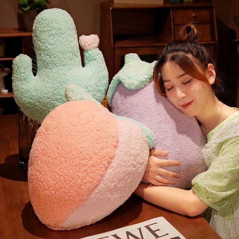 Gối Tựa Lưng Hình Trái Cây Dễ Thương Dùng Làm Quà Tặng Sinh Nhật Cho Bé Gái
