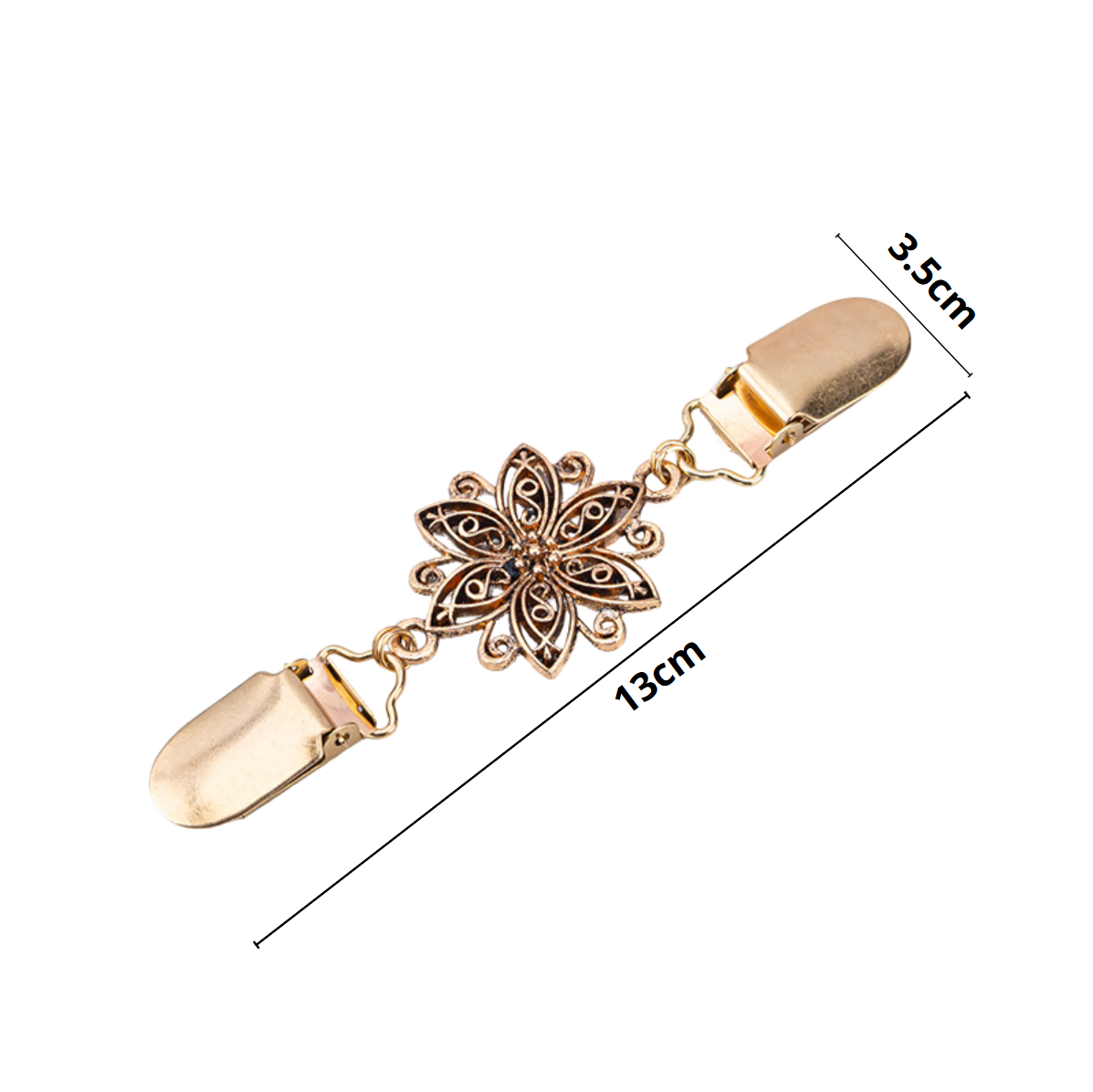 Kẹp Khăn Choàng Bằng Kim Loại Khóa Cố Định Cổ Áo Cardigan Áo Len Kẹp Lưng Áo Thắt Eo Đầm Váy Cho Nữ