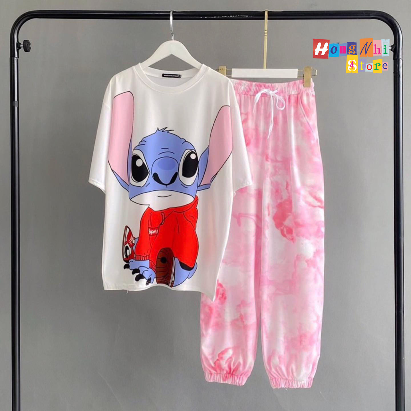 Quần Jogger 3D Ulzzang Unisex Jogger Loang Màu Bo Lai Hồng V2 - MM