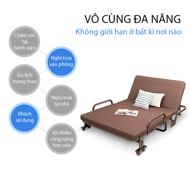 Giường ngủ gấp gọn HQ tặng kèm gối