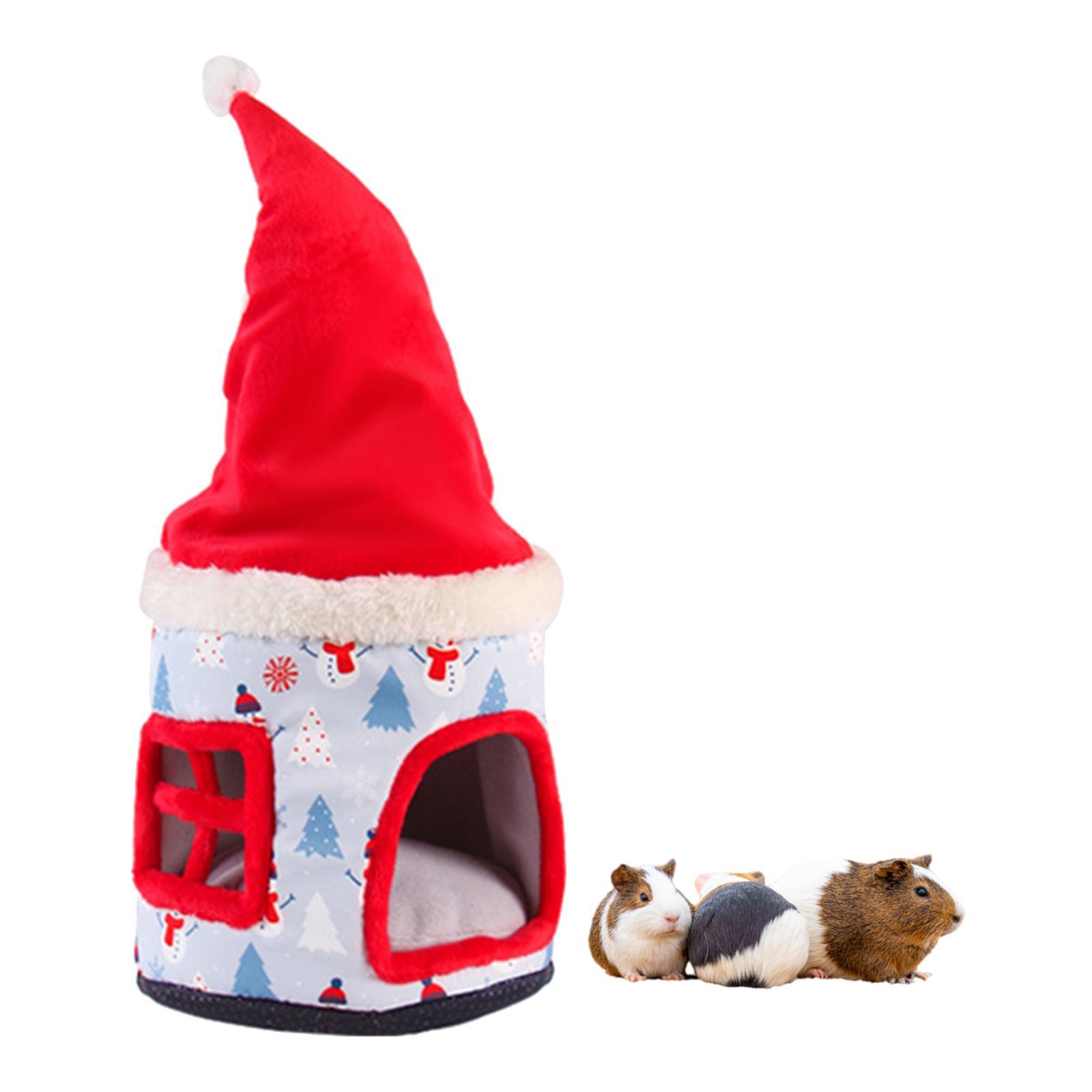 Nest House Warm Bed Tent Cage Sleeping Bed Snowman for Hedgehog Animals Small Pet