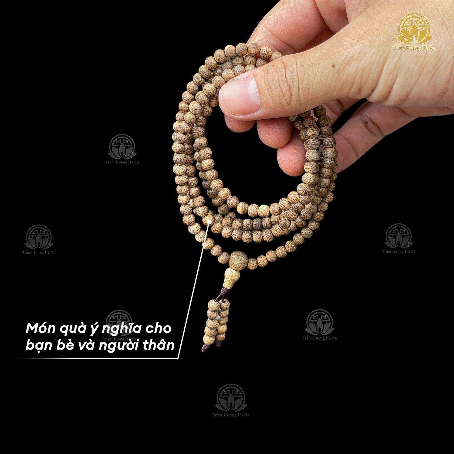Chuỗi tràng 216 hạt trầm hương tốc kiến cao cấp size 4li đeo tay nam nữ nhiều ý nghĩa phong thủy TRẦM HƯƠNG HÀ XÁ