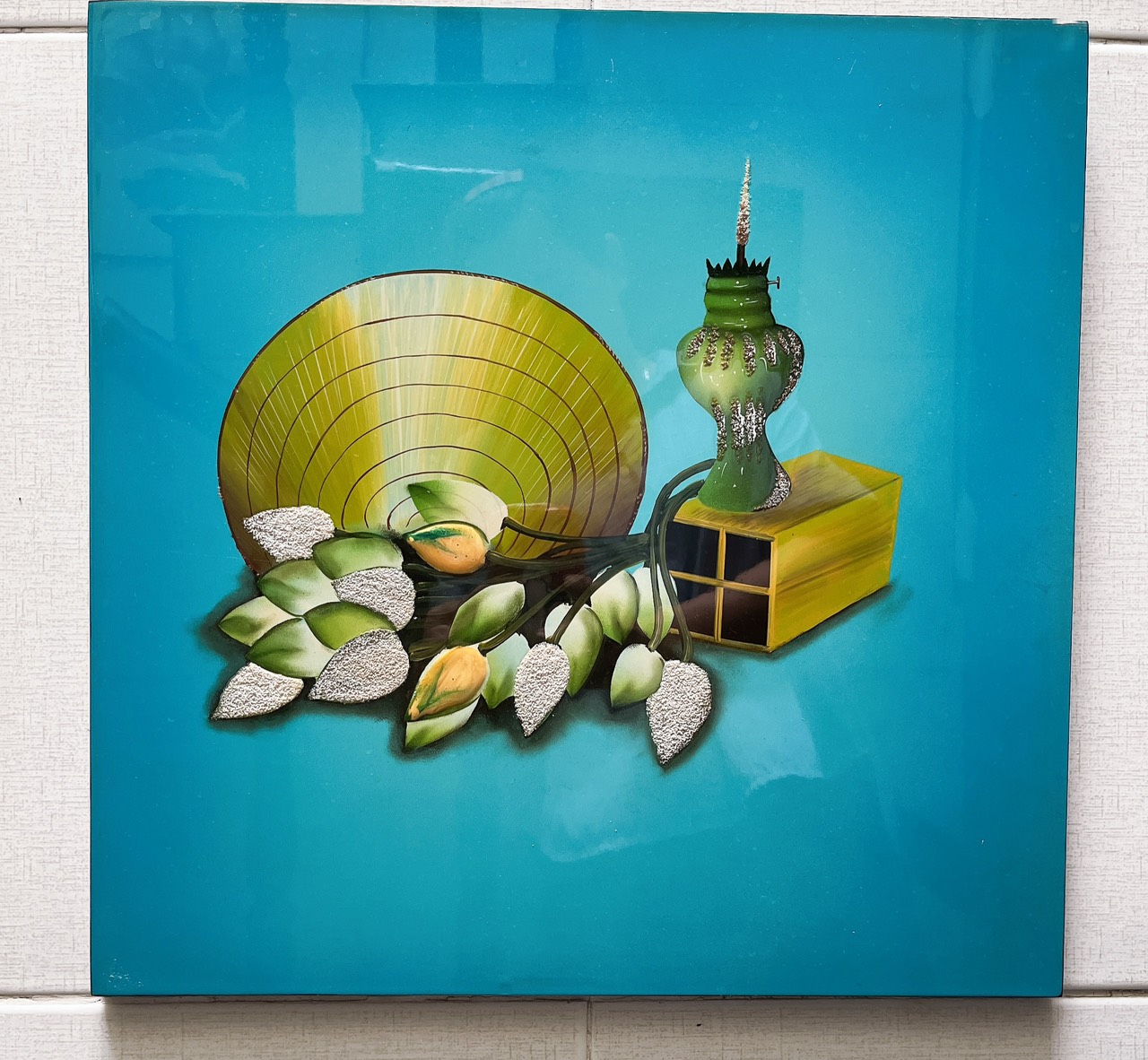 Tranh sơn mài tĩnh vật cao cấp Thanh Bình Lê 40x40 cm