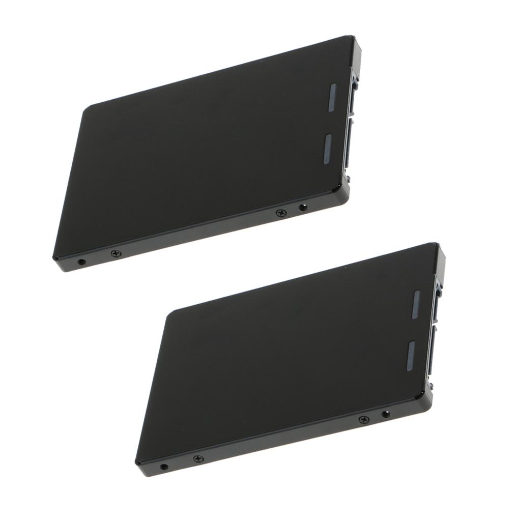 2pieces mSATA to 2.5'' SATA III SDD HDD Converter Adapter Drives Card Enclosure