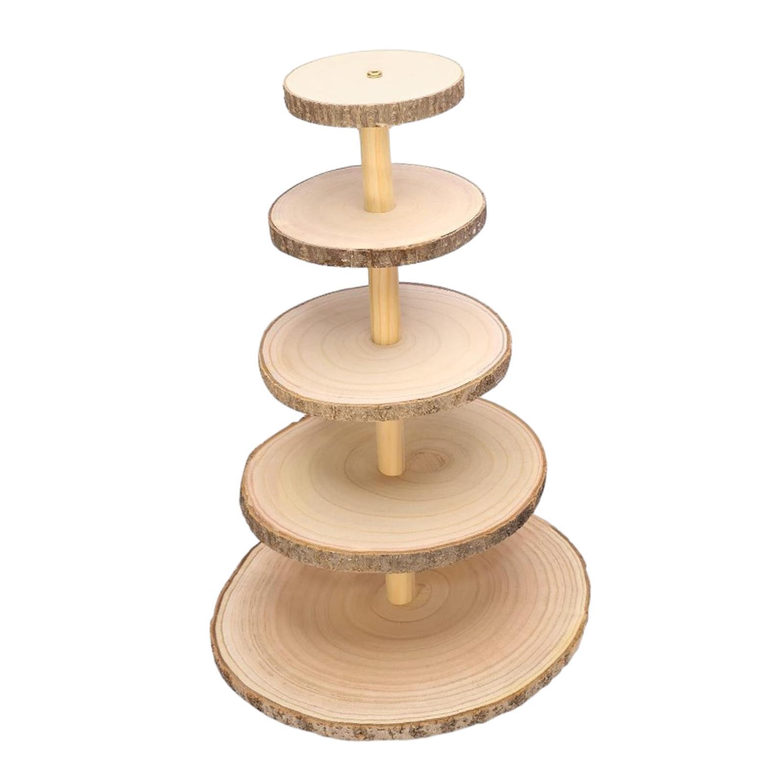 Wood Cupcake Stand Holder Party Home Dessert Display Stand