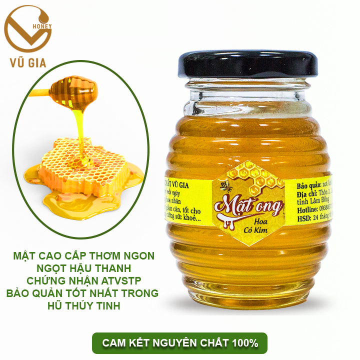 Mật Ong Hoa Cỏ Kim Nguyên Chất VG Honey - Chất lượng vượt trội, tăng cường sức đề kháng, hỗ trợ dạ dày, hỗ trợ làm đẹp chăm sóc da