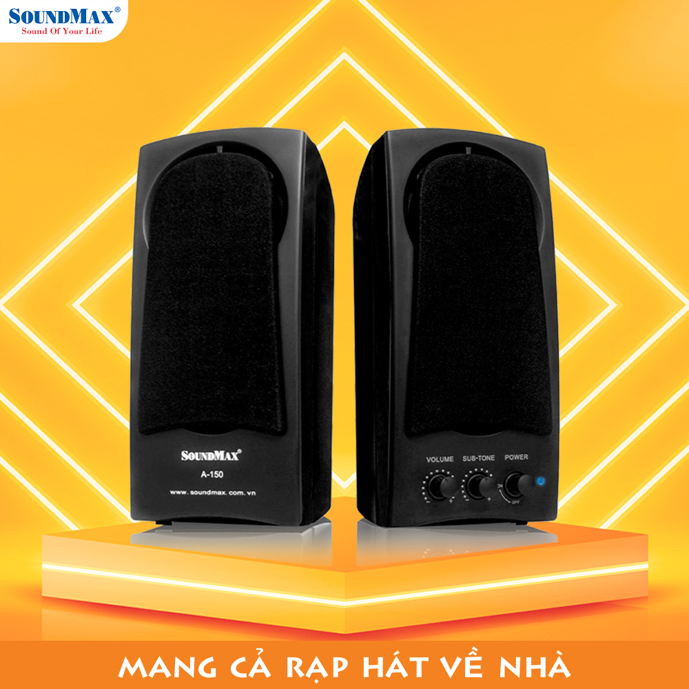 [Hàng Chính Hãng] Loa vi tính SoudMax A-150 nhỏ gọn /2.0 Speakers System A150 - Loa Nghe Nhạc