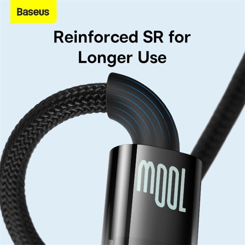 Cáp Sạc Baseus Explorer Series Auto Power-Off 100W CATS000201, Fast Charging USB to Type-C- Hàng Chính Hãng