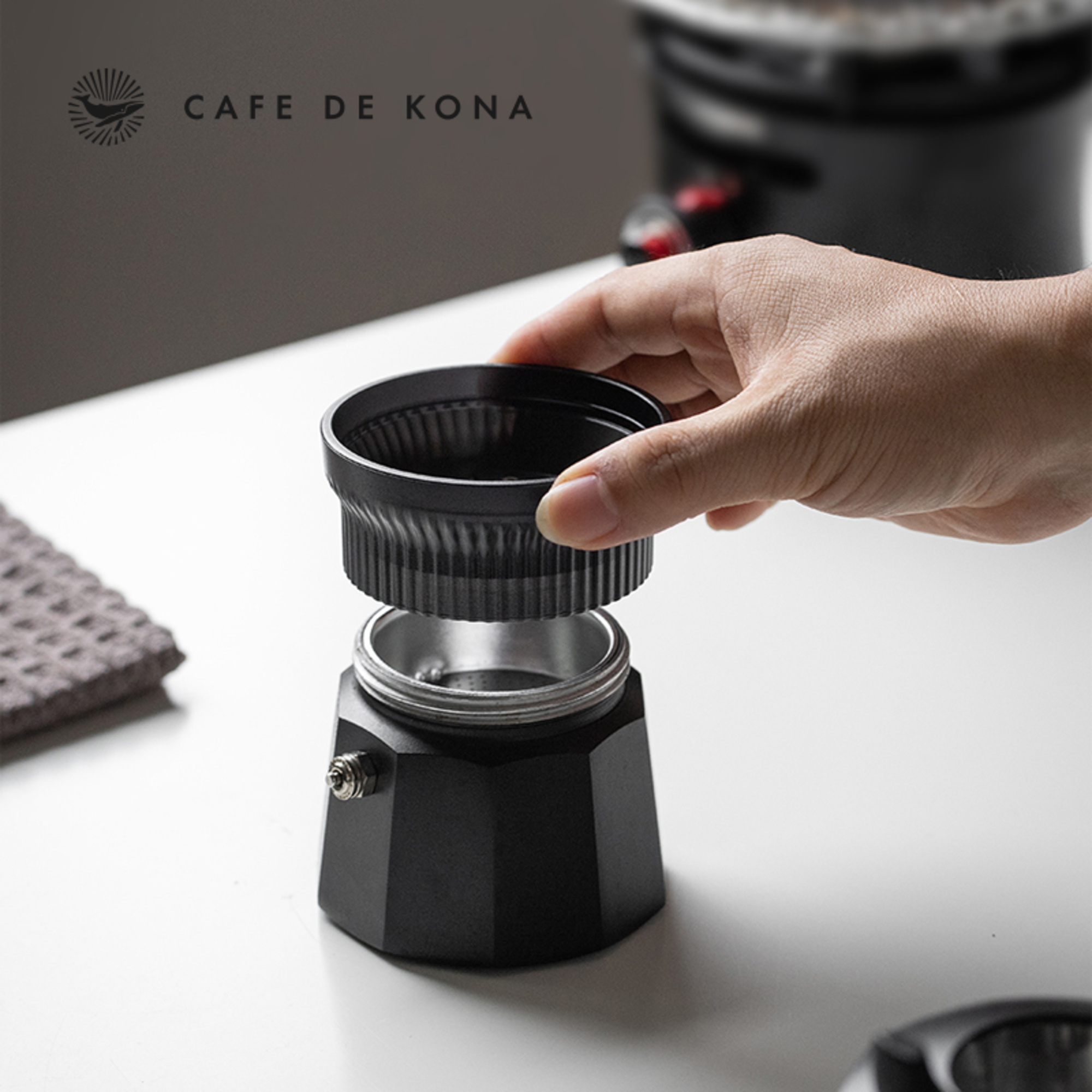 OCD san phẳng cà phê cho bình moka CAFE DE KONA