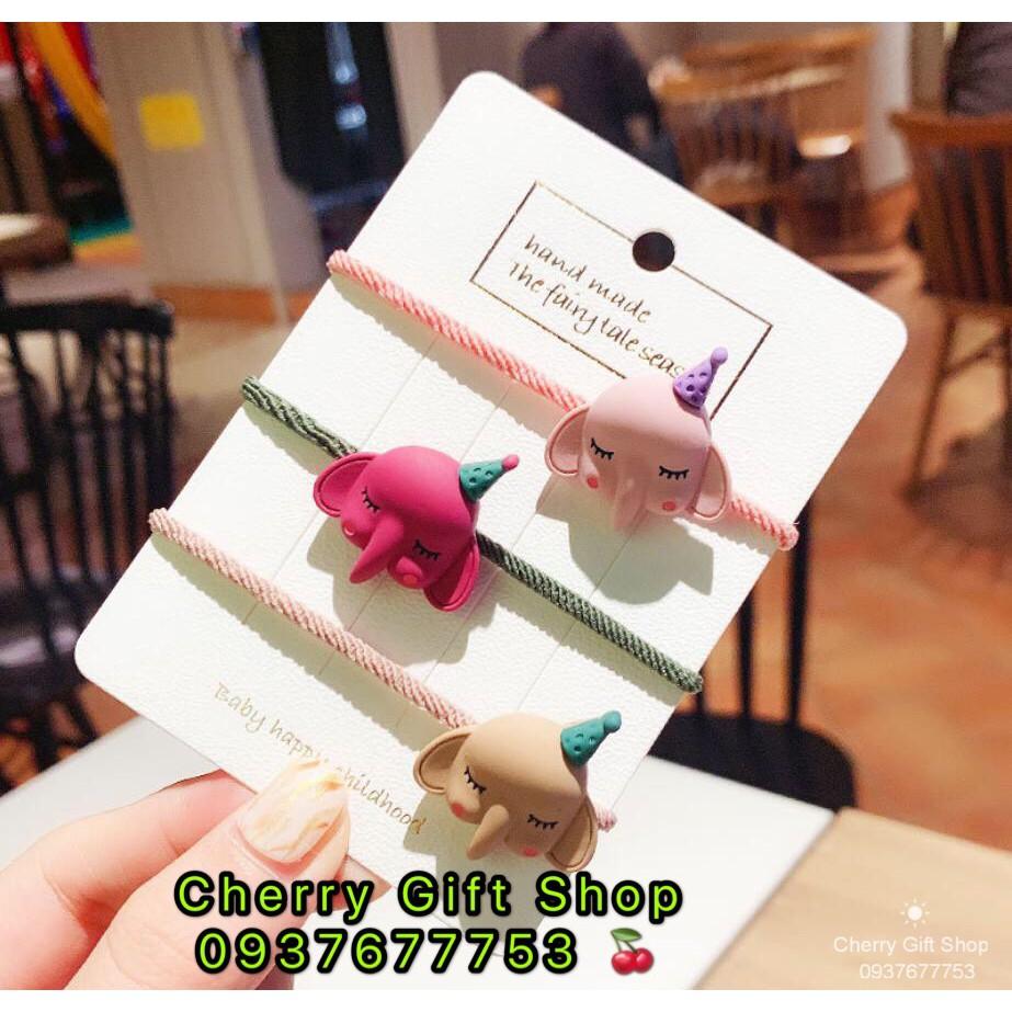 SET 3 Cột Tóc Đủ Hình Nhiều Màu Siêu Dễ Thương 2020