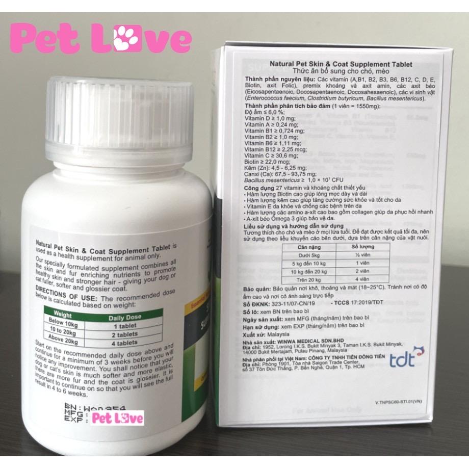 Natural Pet làm đẹp da lông, bổ sung dinh dưỡng cho chó mèo