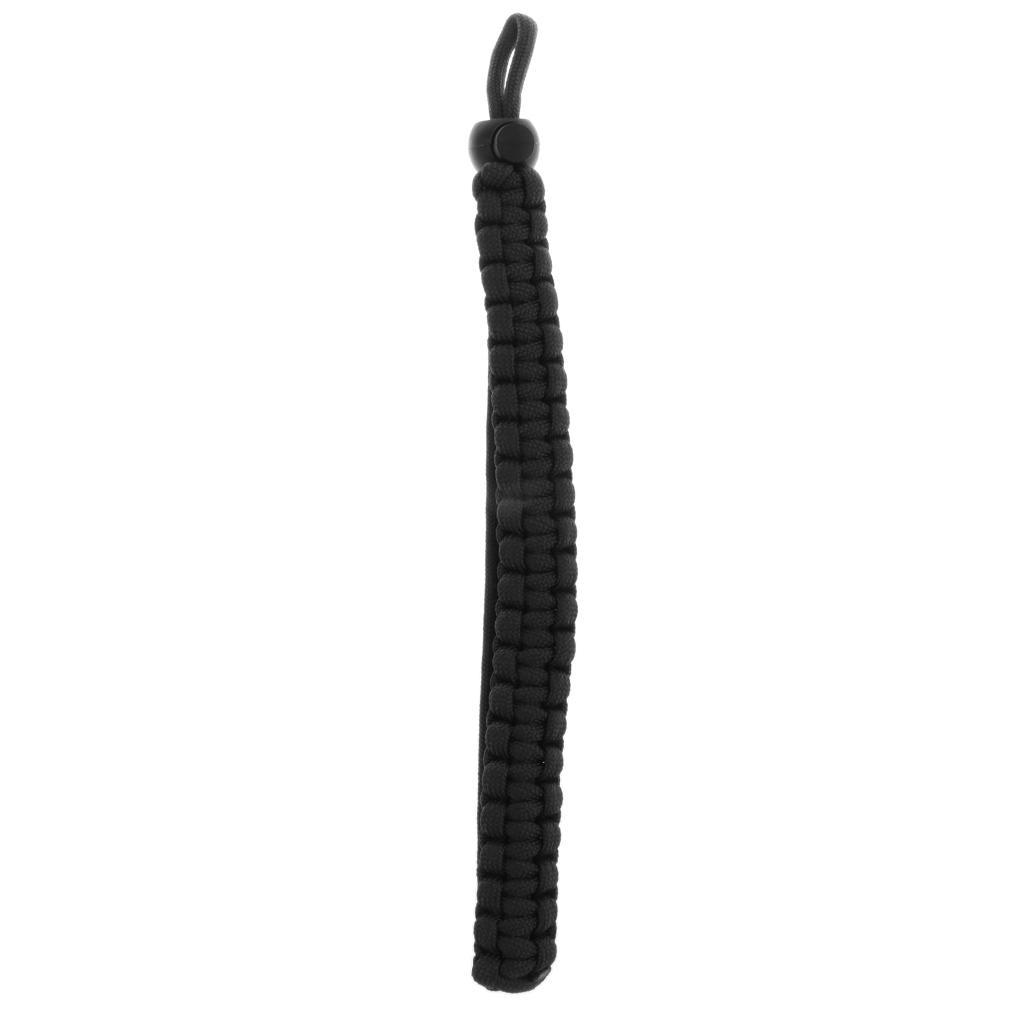 Black Parachute Cord Paracord Hand Wrist Strap Lanyard for Key