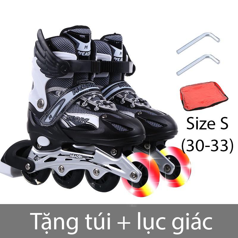 Giày Patin Trượt Sport Cao Cấp Dành Cho Trẻ Em Người Lớn Có Thể Điều Chỉnh