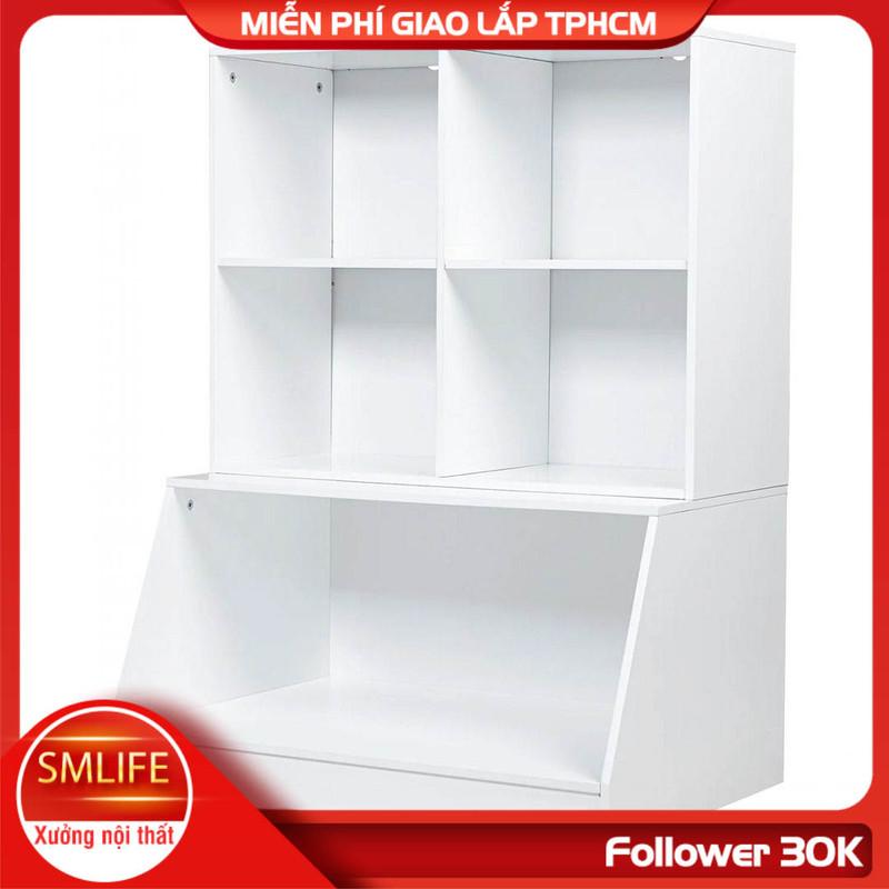 Kệ để đồ chơi cho bé SMLIFE Kamon | Gỗ MDF dày 17mm chống ẩm | D70xR50xC100cm