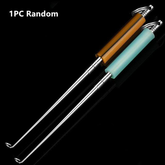 5 in-1 Carp Fishing Rigging Bait Needle Kit Tool Set Bait Boilie Drill Stringer Needle with Nonslip Aluminum Alloy Handle