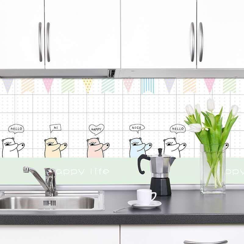 Cuộn 3m decal dán bếp cách nhiệt khổ 60cm.