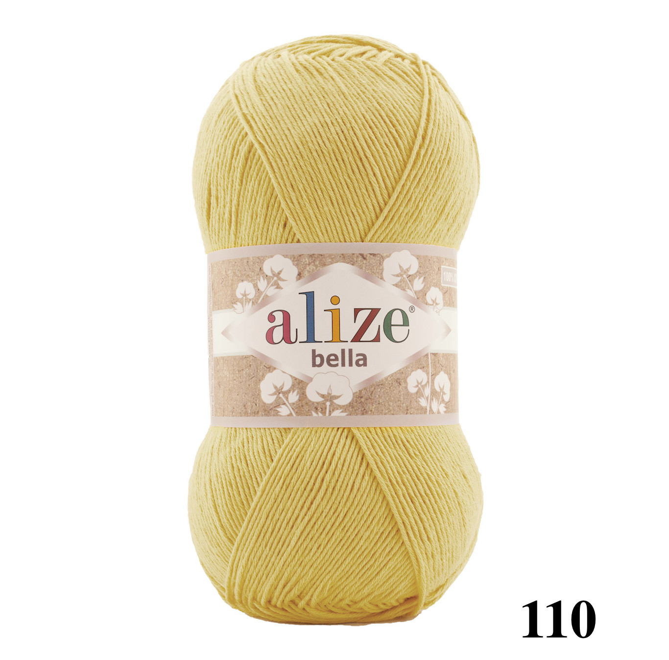 Cuộn sợi cotton hè trơn Bella 100 hãng Alize Yarns đan móc áo, váy, khăn hè siêu mát