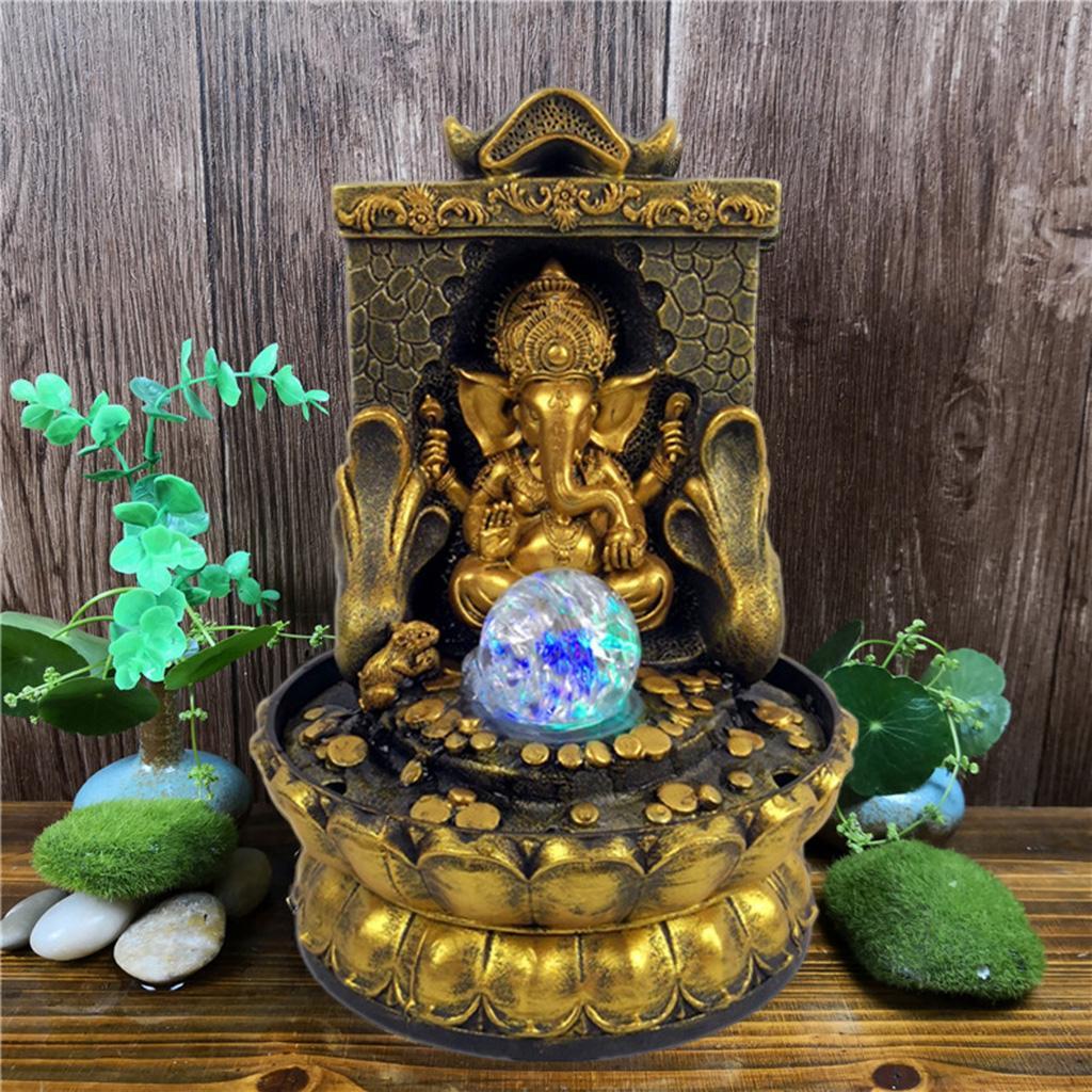 Resin Statues Tabletop Water Fountain for Relaxation Decoration