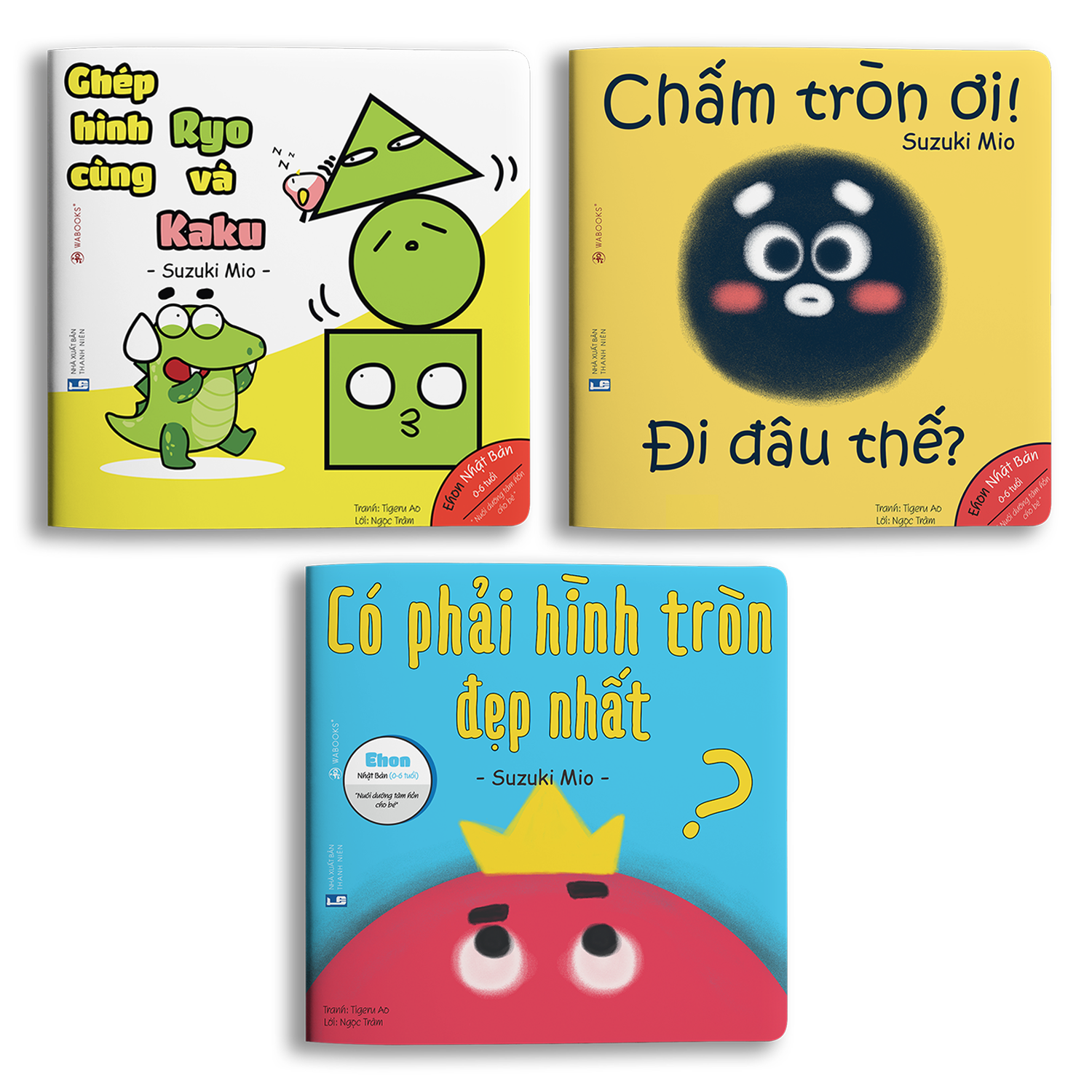 Set 3 Cuốn Ehon Hình Khối - Cho Bé 0 - 6 Tuổi Thông Minh Và Sáng Tạo