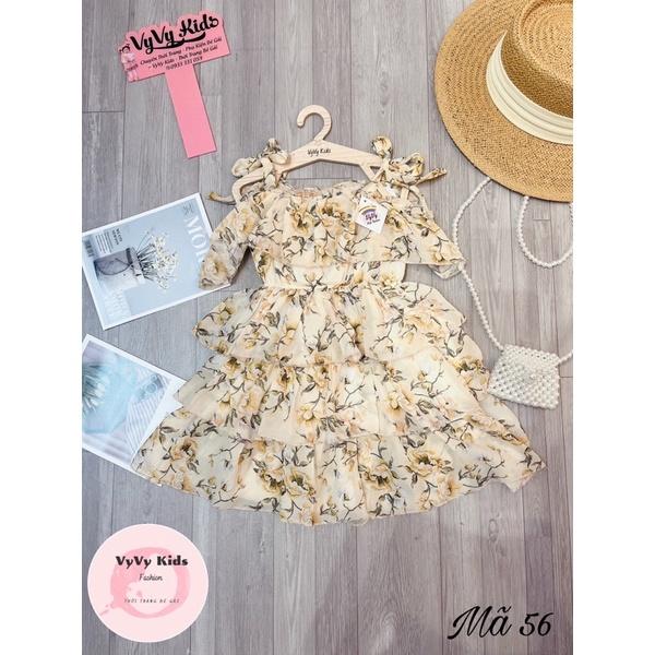 Đầm bé gái, váy bé gái hoa tầng thời trang đồ bé gái VyVy Kids Fashion