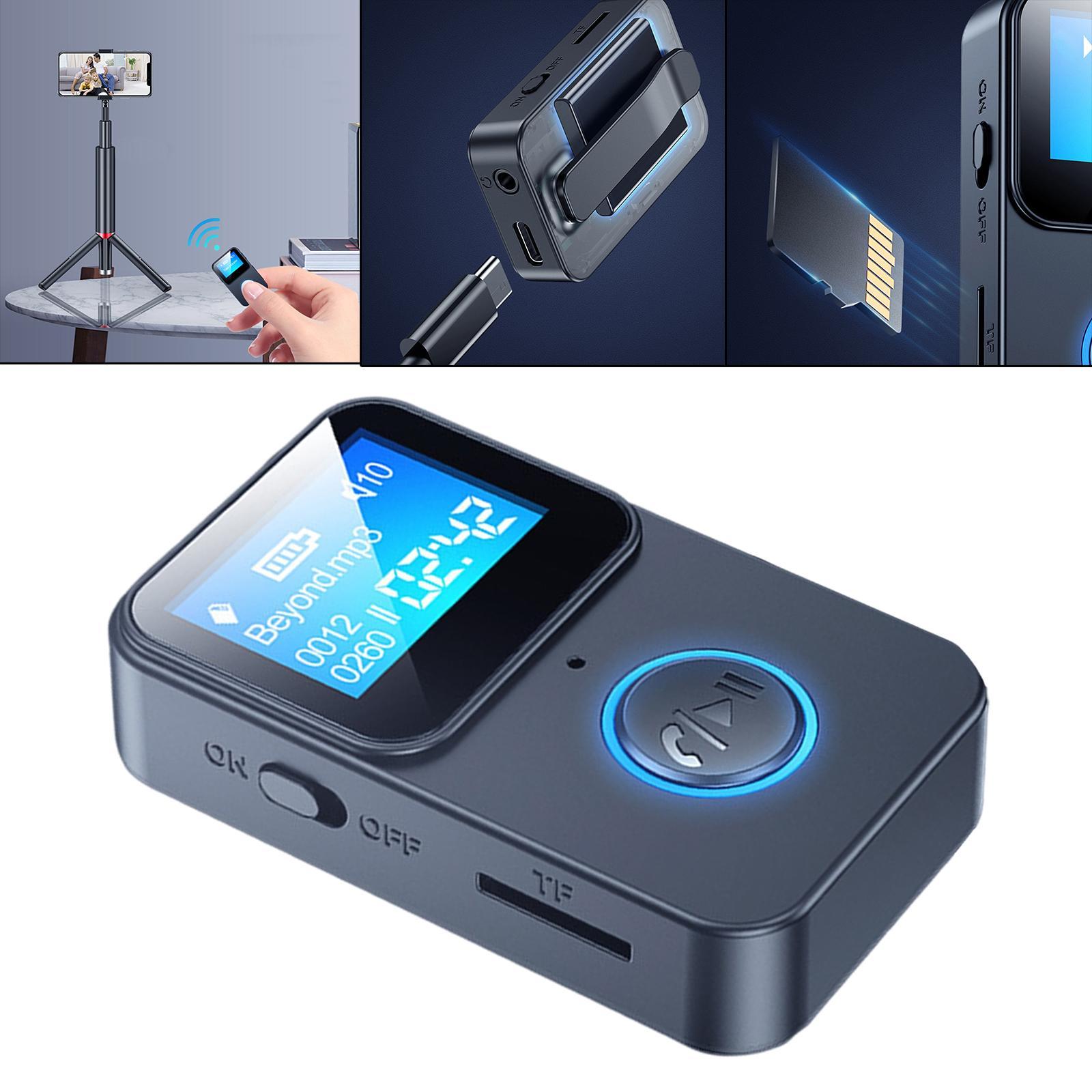 Bluetooth 5.0 Adapter 3.5mm AUX Low Latency Stereo Audio Receiver Headphones