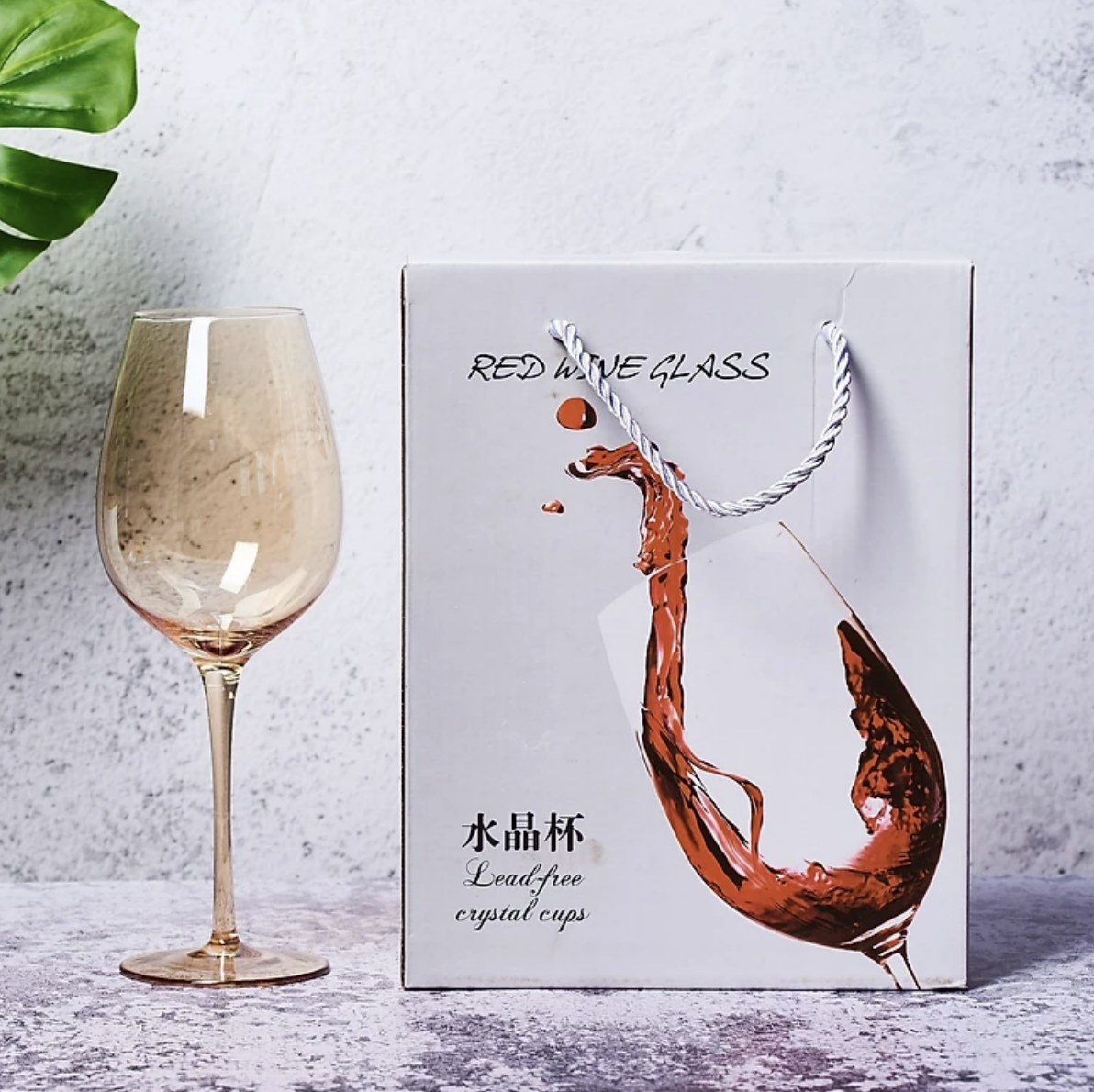 Bộ Ly Rượu Vang Hổ Phách Sang Trọng Cao Cấp Kiểu Châu Âu 6 Sets DECOR LUXURY - Hàng Nhập Khẩu