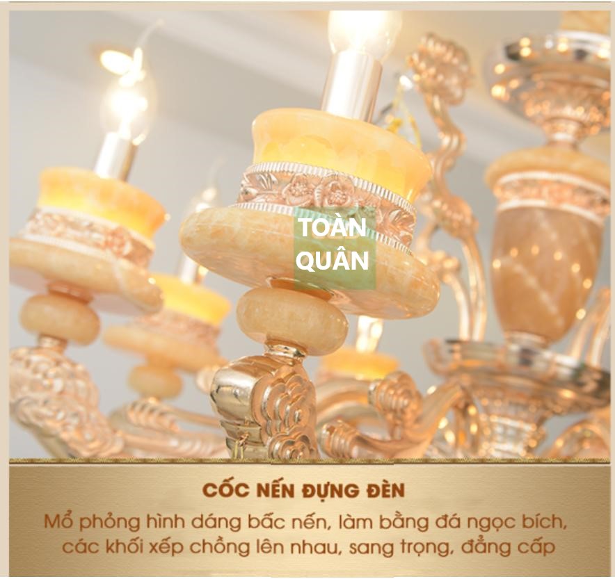 ĐÈN CHÙM TAY NẾN CỔ ĐIỂN CHAO ĐÁ CAO CẤP