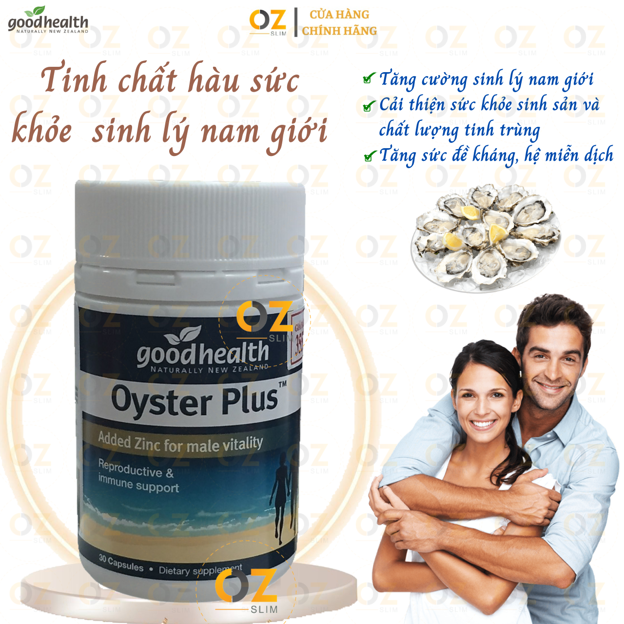 Tinh chất hàu tăng cường sinh lý nam Goodhealth Oyster Plus New Zealand giúp tăng sinh lực, tăng sức khỏe sinh sản, tăng sức đề kháng-OZ Slim Store