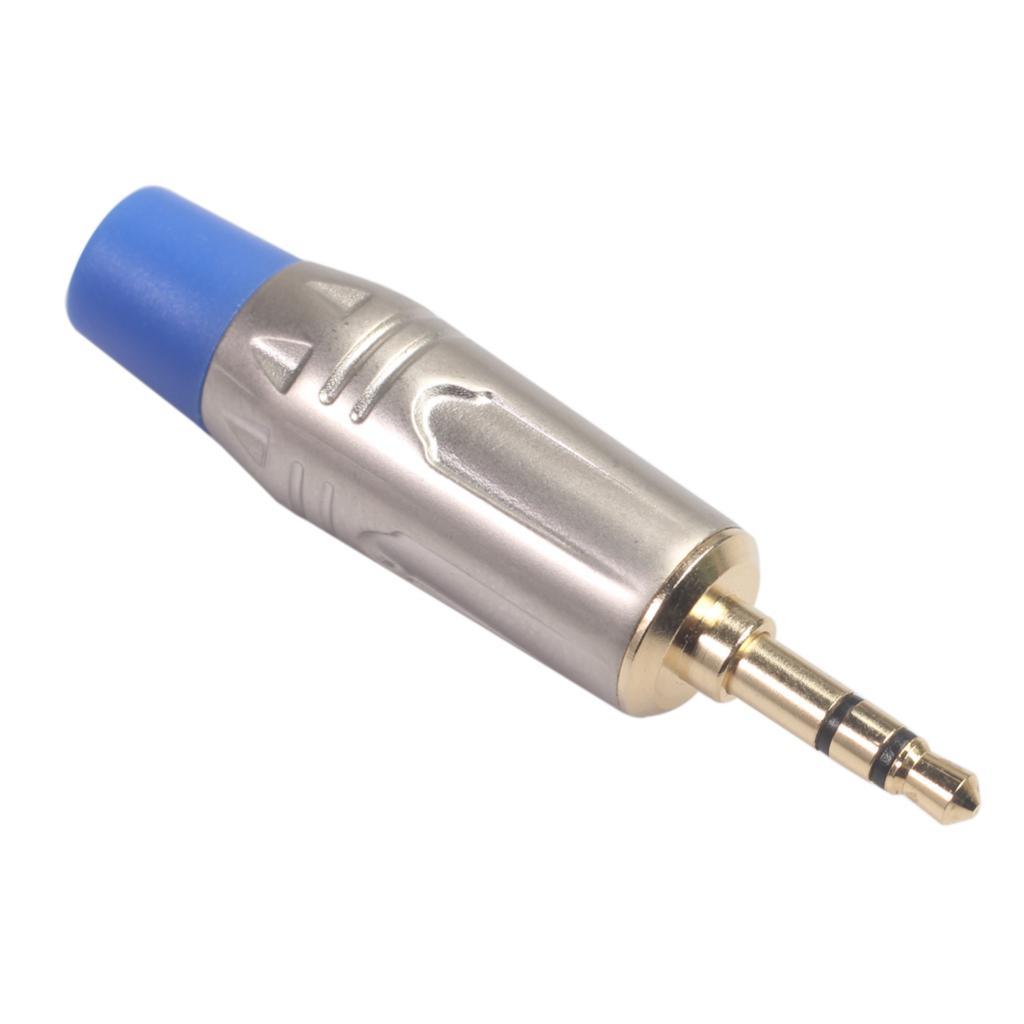 Set Of 2 3.5mm Male Plug Connector Stereo Adapter For Cable DIY Accessory