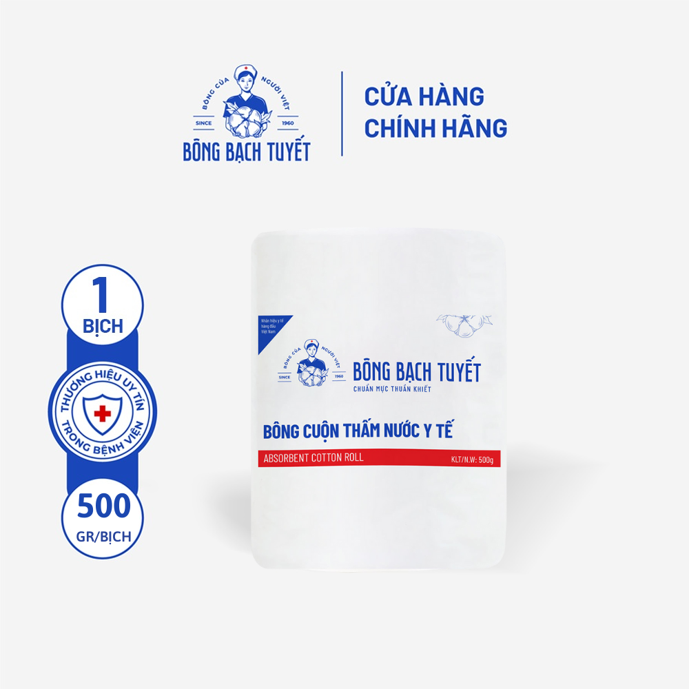 Bông y tế Bông Bạch Tuyết 500gr - M