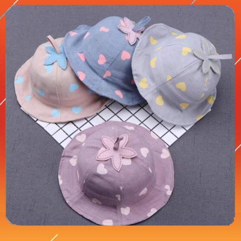 Mũ vành họa tiết dễ thương cho bé 6-24m